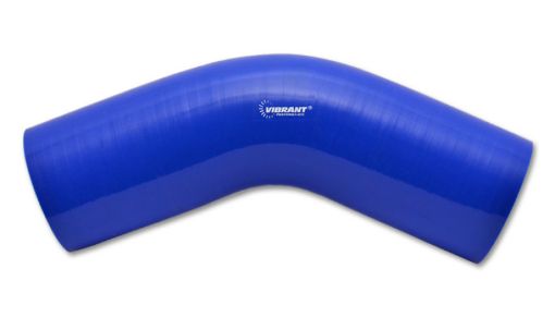 Bilde av Vibrant 3.25in I.D. x 4in Long Gloss Blue Silicone 45 Degree Elbow