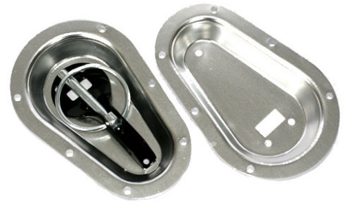 Bilde av Recessed Bonnet Pin Plates - Silver