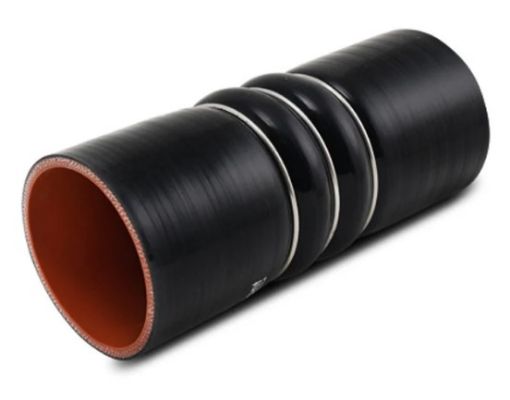 Bilde av 2,5" / 63mm Silicone Hump Hose w/3 SS Rings - Length 152,4mm. - Black